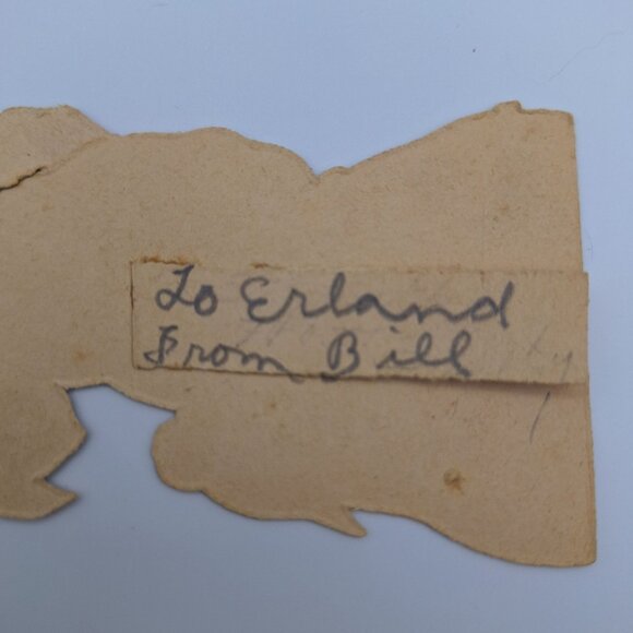 Vintage German Die-Cut Clown Card Guitar Parrot Moving Arm Musician Valentine - Picture 5 of 6